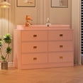 thumbnail image 5 of 2025 New Baby Changing Table Dresser with 6 Drawers, Baby Chest of Drawers for Nursery with Power Outlets, Changing Pad & Removable Top, 5 of 7