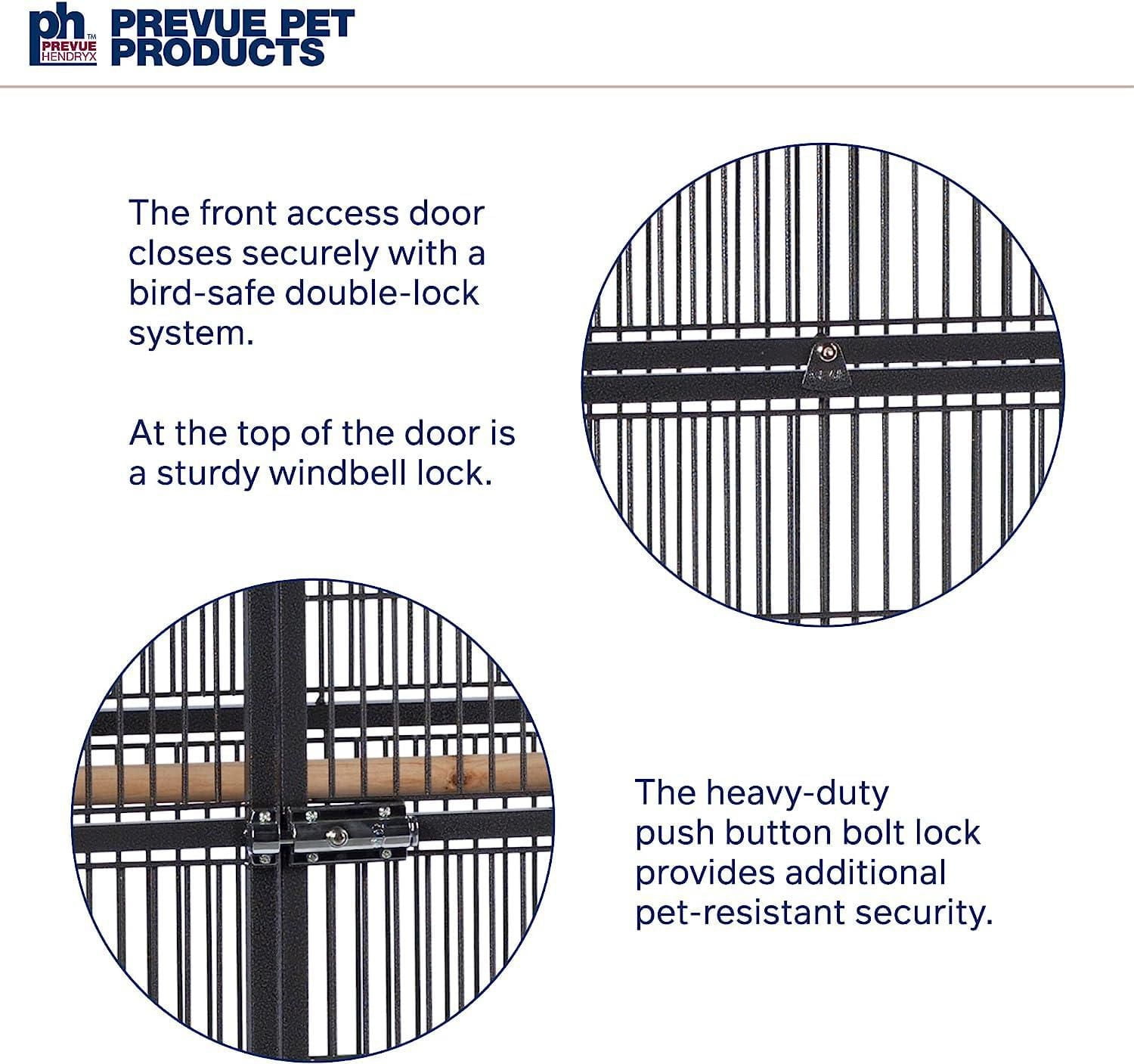 Prevue – Perroquet en fer forgé, noir