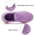 thumbnail image 4 of Hobibear Women Running Shoes Lightweight Breathable Sport Shoe for Gym Travel Work Purple 8, 4 of 6