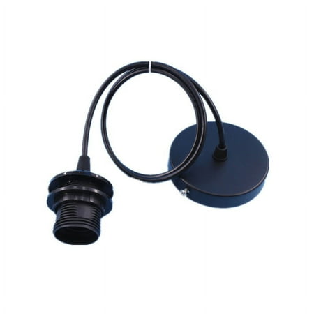 

1Piece E27 Lamp Socket Pendant Hanging Lamps Accessories with Cable Lamp Base for DIY Living Room Bedroom Kitchen Hallway Retro Ceiling Chandelier Lamp-Black Lilaris