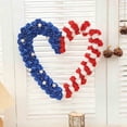 thumbnail image 6 of Fourth of July Wreath Door Hanger, Patriotic USA Independence Day Door Sign Decoration for Front Door, Porch, Wall and Farmhouse Outdoor Decor, 17.7 Inch Multicolor Foam Rose Garl, 6 of 7