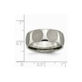 thumbnail image 6 of Solid Titanium Faceted 8mm Men's Wedding Brushed Matte Finish Band Ring Size 8, 6 of 7