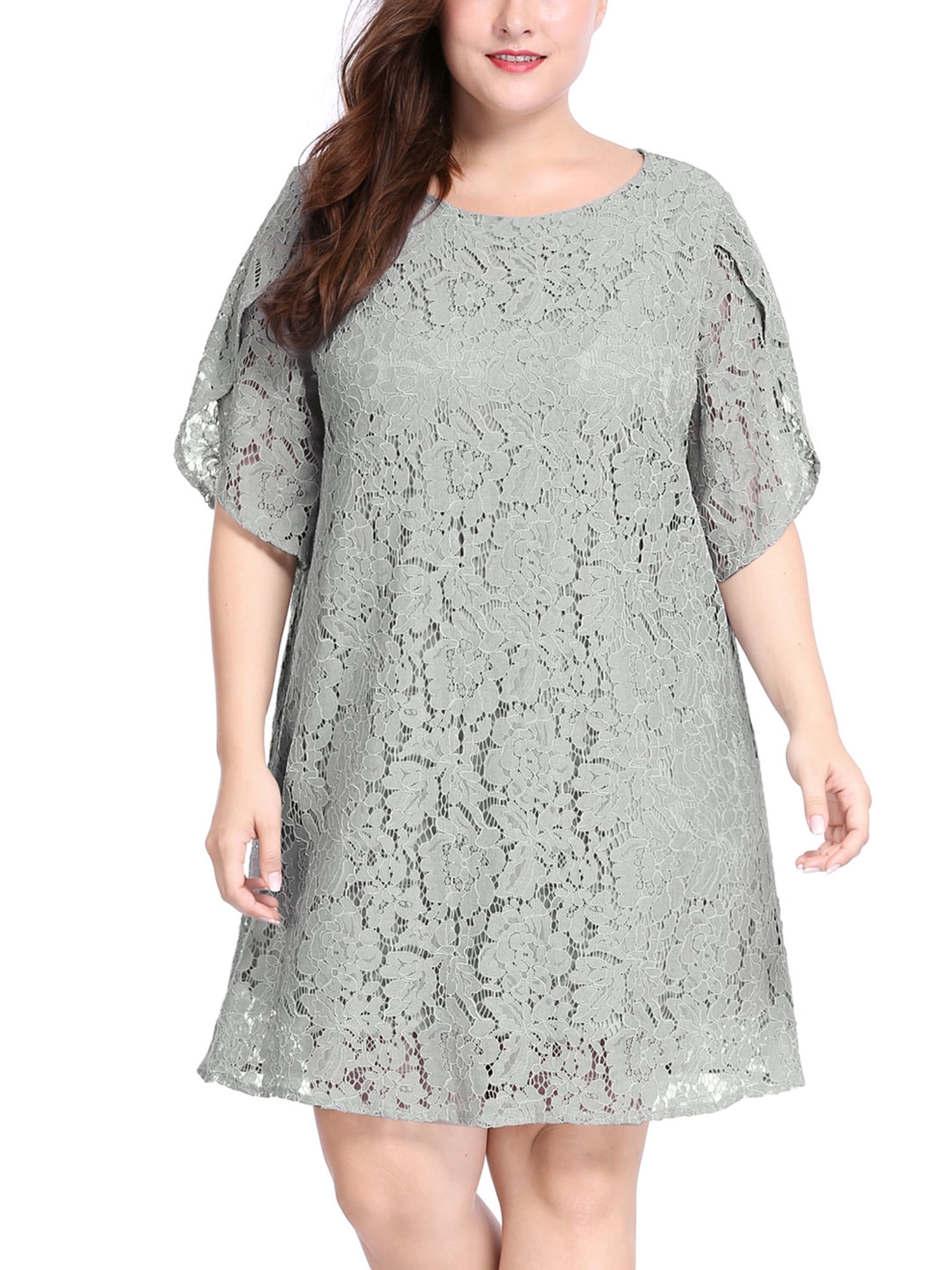 Plus Size Womens Ladies V Neck Wrap Over Tunic Tulip Shape Party Mini Dresses