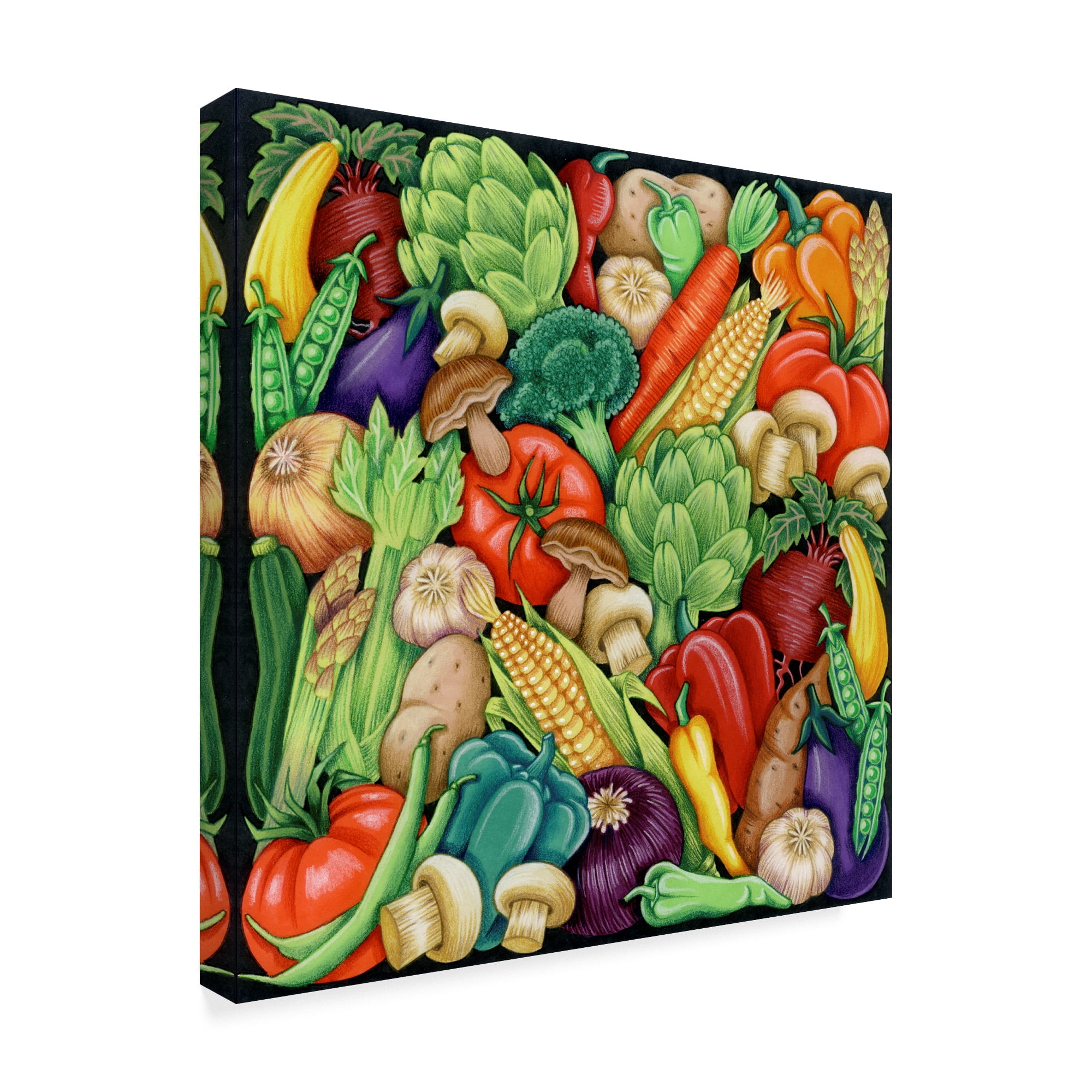 Trademark Fine Art 'Veggies Collage' Canvas Art by Kimura Designs