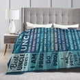 thumbnail image 5 of Uncle Birthday Gifts, Happy Birthday Gifts for Uncle, Men Uncle Gifts for Birthday, Adult Uncle Birthday Gifts from Niece Nephew, Uncle Birthday Decoration, Uncle Birthday Blanket 60x50, 5 of 6
