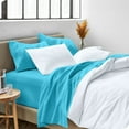thumbnail image 6 of Bare Home Aqua Microfiber Sheet Set, Wrinkle Resistant, Deep Pocket, Split King, 6 of 6