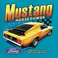 thumbnail image 6 of Wild Bobby Ford Yellow Mustang Horsepower Cars and Trucks Men Graphic Tee, Light Turquoise, 4X-Large, 6 of 6