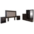 thumbnail image 2 of Recamara King Size Kessa Muebles 5 Piezas Nogal 200 x 160 x 7 cm, 2 of 13