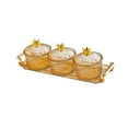 thumbnail image 4 of jifeng Assiette de Fruits Secs 3 Compartiments Plat à Collations Boîte de Rangement pour Aliments Pot à Biscuits Plateau à Collations pour Orange, 4 of 9