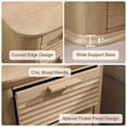 thumbnail image 5 of Kadyn Large Bedside Table with Fluted Drawers, 22 Inch Wide Nightstand with Charging Station for Bedroom, Oak, 5 of 9