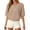 Khaki, variant on Women's Loose Fit Comfortable Thermal Top Short Sleeve Blouse Soft Cozy Casual Summer Tee Daily Wear Essential,Khaki L