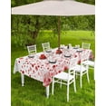 thumbnail image 4 of Outdoor Tablecloth with Umbrella Hole and Zipper 60 x 102 Inch Polka Dot Watercolor Gradient Red Table Cover for Rectangular Tables Waterproof Tabletop Collection for Patio Garden Picnic Camping, 4 of 6
