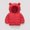 Red, variant on Piuwrlz Girls Puffer Jacket Hooded Jackets Winter Cotton Zipper for Girl Windproof Khaki Size 1 Year