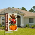 thumbnail image 2 of JOOCAR Welcome Football Helmet Pumpkin Linen Garden Flag for Fall Autumn Home Outdoor Garden Yard Door Decor 12x18 inch, 2 of 5