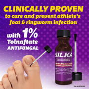 Silka Emergency Foot Care Kit, Max Strength Antifungal Liquid, Odor-Fighting Foot Powder, Antifungal Cream for Athletes Foot, Jock Itch, and Ringworm, Complete Solution for Healthy Feet