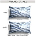 thumbnail image 2 of Polka Dot Pillow Covers Set of 2 Sky Blue Cream Throw Pillows 12x20 in Outdoor Boho Design Brush Strokes Decorative Pillowcase Square Cushion Cover Linen Pillow Case for Home Sofa Couch Bed, 2 of 6