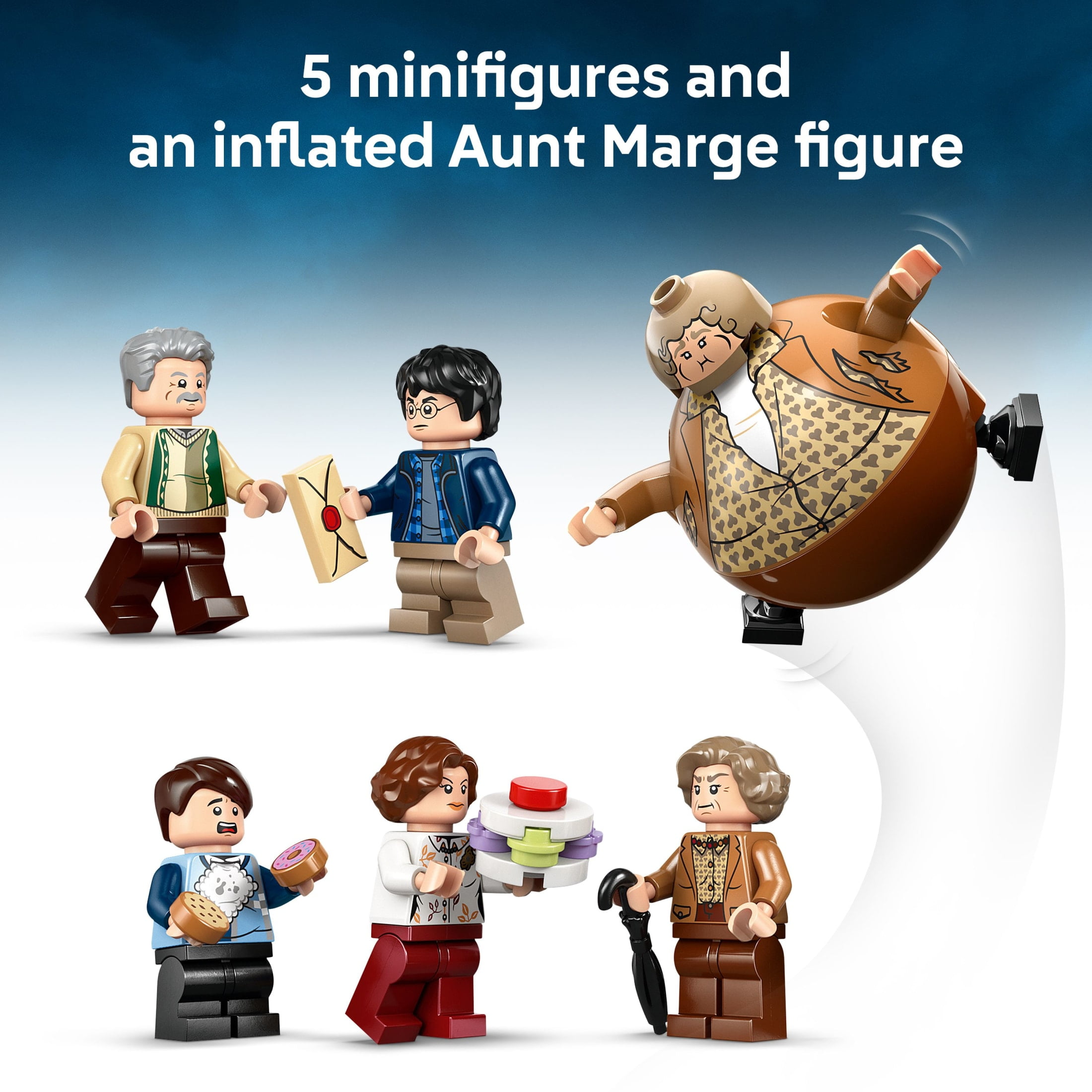 LEGO Harry Potter Privet Drive: Aunt Marge’s Visit Kids Toy - Buildable Book Nook and Room Decor for Boys and Girls, Ages 8+ - Gift for Birthdays - Collectible Harry Potter Minifigure - 76451