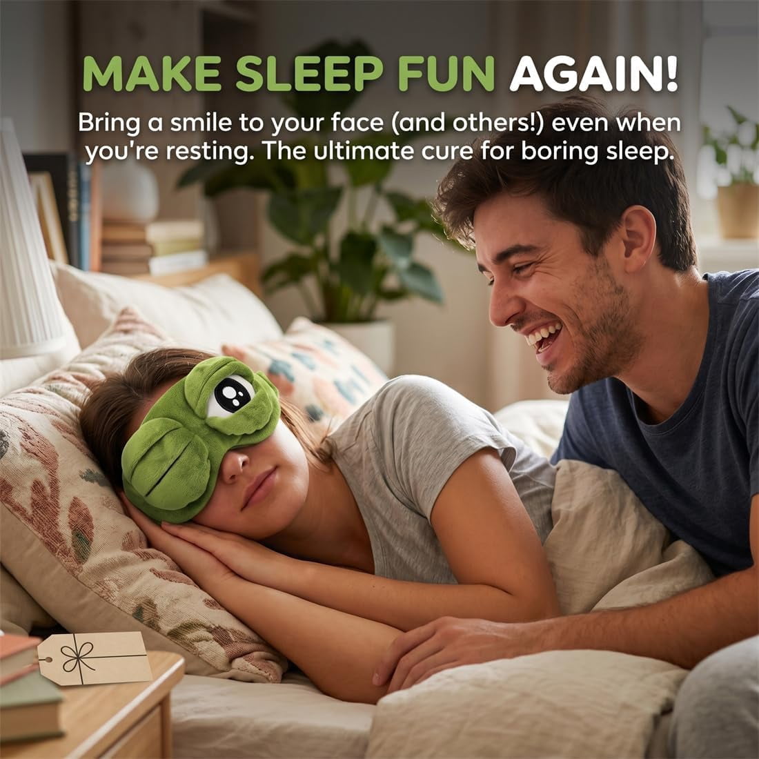 3D Frog Sleep Mask Adjustable Strap Soft Eye Shade Cover
