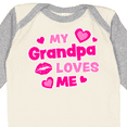 thumbnail image 4 of Inktastic My Grandpa Loves Me with Hearts and Kiss Boys or Girls Long Sleeve Baby Bodysuit, 4 of 5