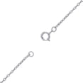 thumbnail image 2 of 925 Sterling Silver Unisex Cubic Zirconia Pisces Zodiac Sign Rolo Link Necklace Pendant Necklace for Women, 2 of 2