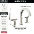 thumbnail image 2 of Delta 355887-Dst Tetra 1.2 GPM Widespread Bathroom Faucet - Lumicoat Chrome, 2 of 7