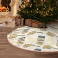 thumbnail image 4 of Salouo Peanuts Christmas Tree Skirt 30" Farmhouse Christmas Decorations Snowman Xmas Tree Skirt Tree Mat for Holiday Party Decor, 4 of 8