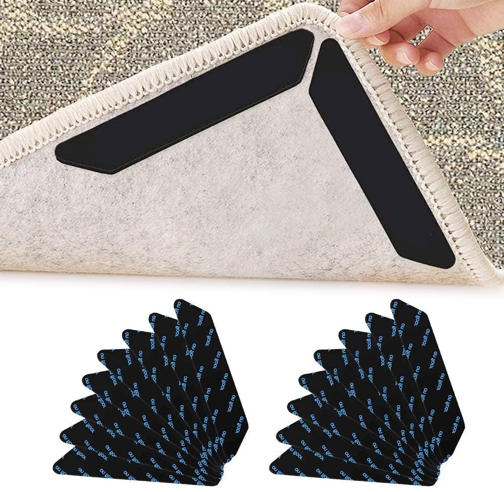 32 Pieces Rug Carpet AntiSlip Corner Grippers Carpet Gripper Pads NonSkid Grip Mat Carpet