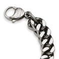 thumbnail image 3 of White Stainless Steel necklace Spiga (Wheat) Chain style 24 in 10 mm, 3 of 4