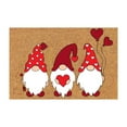 thumbnail image 2 of Valentine's Day Door Mat, Three Swedish Tomte Elves with Balloons & Arrow, 24x16 Inch, Cute Gonk Welcome Rug, Funny Front Porch Decor, Seasonal Indoor Floor Mat, 2 of 4