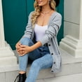 thumbnail image 5 of Fall Cardigans Women " Long Sweater Solid Color Knit With Buttons Casual " Women's Cardigans, 5 of 8