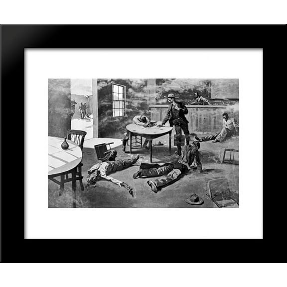 A Misdeal 20x24 Framed Art Print by Remington, Frederic