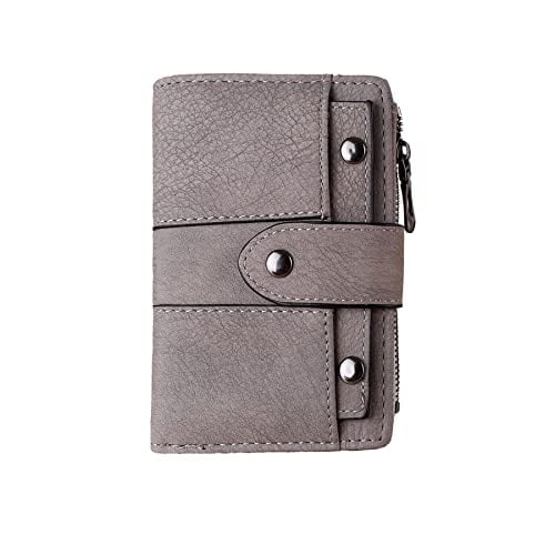 Leather Small Wallet for Women,RFID Blocking Ladies Mini Purse with ID Window