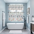 thumbnail image 4 of Cute Cat Kitchen Curtains Valances and Tiers Set of 3 Cartoon Animal Light Pink Blue White Kitty Tier Curtains and Valance with Rod Pocket for Small Windows, 27.5"x36", 4 of 9
