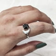 thumbnail image 2 of Natural Raw Black Tourmaline Ring, Black Tourmaline Gemstone Ring, October Birthstone, Crescent Moon Adjustable Ring, Toe Ring, 925 Sterling Silver, Womens Ring, Christmas, Handmade Statement Jewelry, 2 of 9