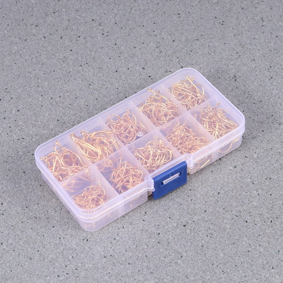 IBASETOY 500Pcs Carbon Steel Golden Fishing Hooks Sturdy and Non Corrosive for Pickerel and Snapper