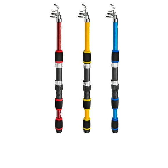 LEO FISHING Compact 4-Piece Fishing Rod Set in Bright Yellow, Featuring Telescopic Fiberglass Rod, Spinning Reel, Tackle Bag, and Box, Ideal for Anglers on the Go