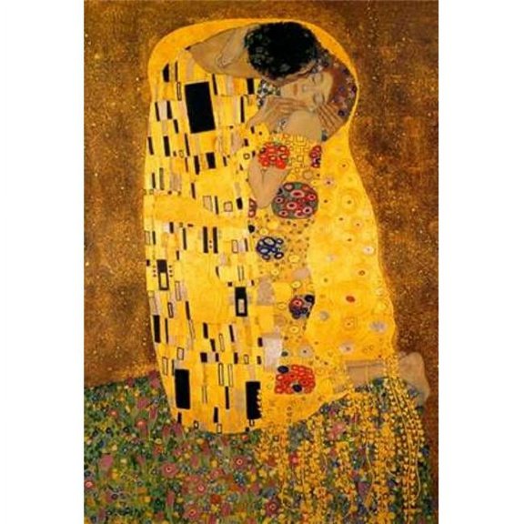 The Kiss - detail 1 Poster Print by Gustav Klimt