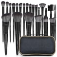 thumbnail image 1 of Juego de brochas de maquillaje MAGEFY, 22 unidades, sintéticas con funda de viaje, color negro, 1 of 9