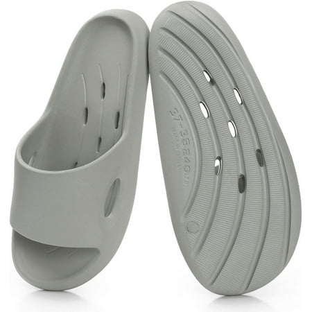 EISHOW Shower Shoes Men Slippers Sandals Women Bathroom Non-Slip Flip-Flops for College Dorm Room Essentials Shower Sandals Slides Gym Spa Pool