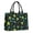 Alien Peace Sign Black Pattern, variant on Alien Peace Sign Iridescent Pattern Tote Bag, Work Tote with Interior Pockets & Top Handle, Dacron Fabric Gifts for Work Shopping Travel,15.7 X 5.1 X 13 Inches