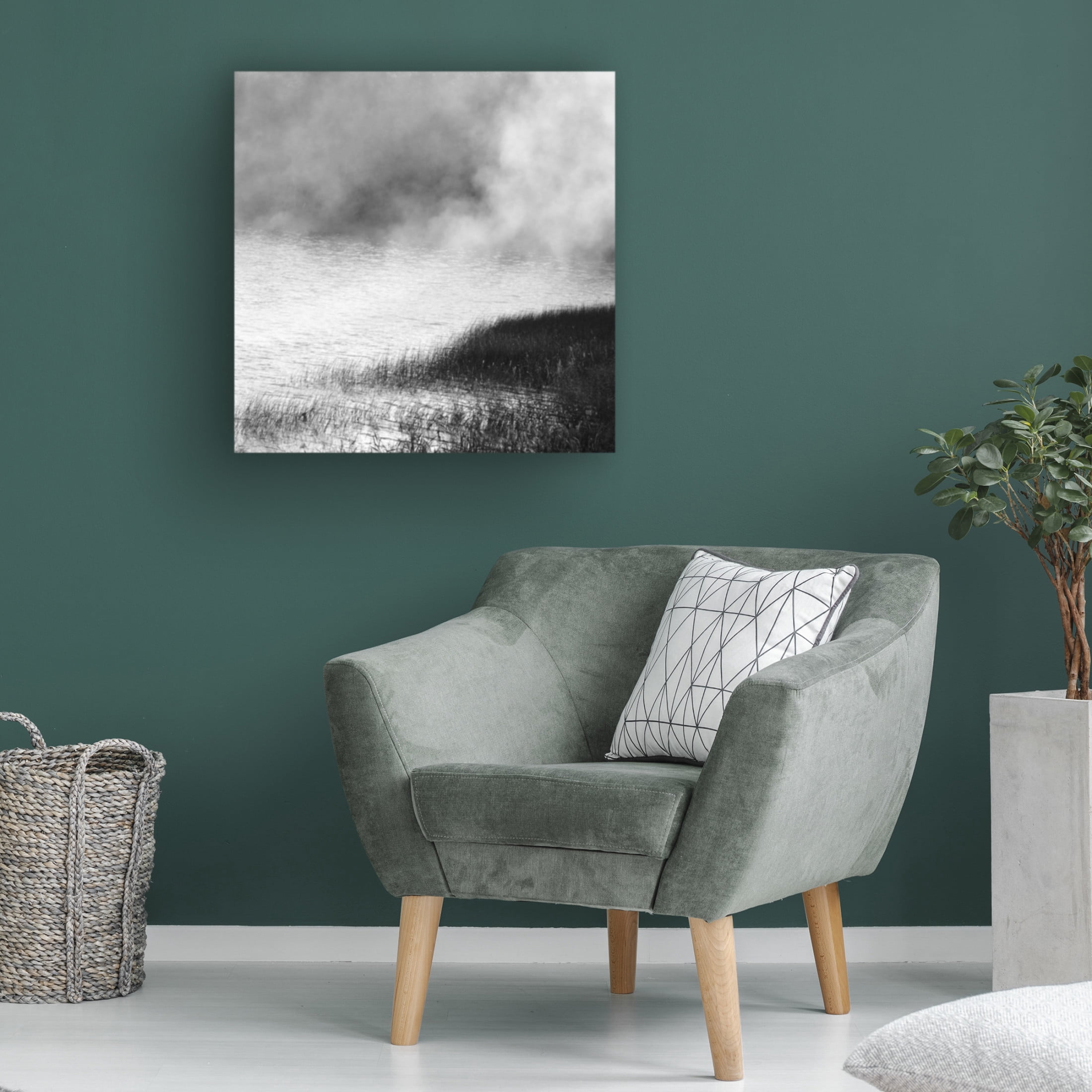Trademark Fine Art Poul-Erik Riis Lake In Fog 2021 Canvas Wall Art