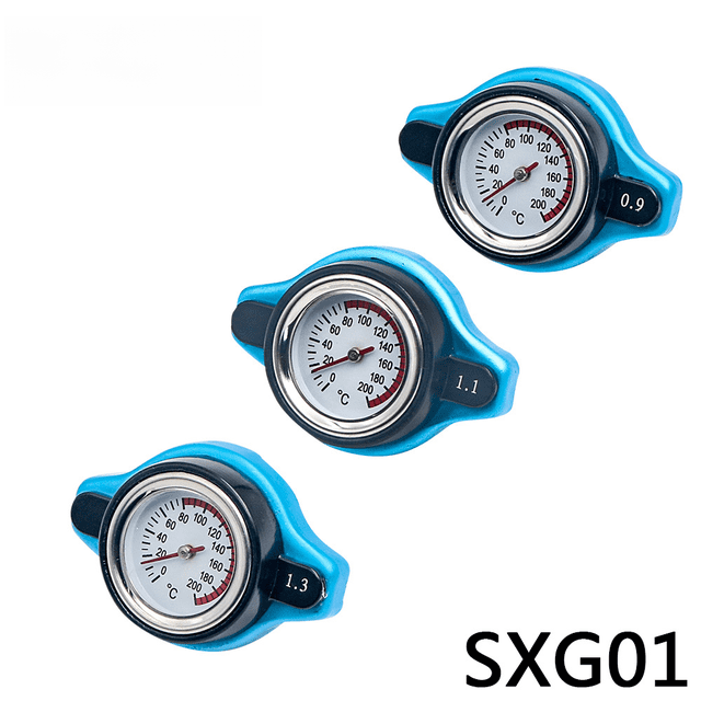 Tapa de tanque de agua con medidor, tapa de presión y temperatura medible, modificación de automóviles, tapa de presión de tanque de agua universal de múltiples especificaciones