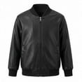thumbnail image 3 of Liyamei Boys Leather Jacket with Stand Collar for Fall Casual Fashion Wear Size 3-4 Years, 3 of 6