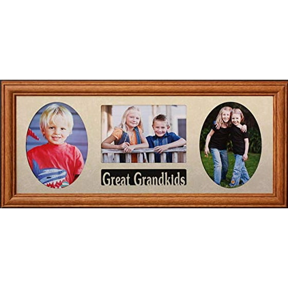8x20 Great Grandkids Collage Photo Picture Frame Holds 3 5 X7 Pictures Photos Grandpas Gift Black