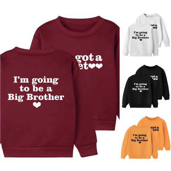 Vividxx Toddler Boys Sweatshirts Kids Letter Print Long Sleeve Crewneck Sweatshirt Children Casual Pullover Tops For Fall Winter Loose Fit 18-24 Months