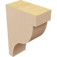 thumbnail image 5 of 2"W x 4"D x 6"H Classic Garner Rough Cedar Woodgrain TimberThane Corbel, Primed Tan, 5 of 6