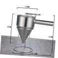 thumbnail image 3 of Woeilo Kitchen Items Octopus Funnel Pancake Batter Dispenser Stainless Steel Funnel Silver, 3 of 5