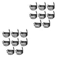 thumbnail image 1 of Ounissouiy 8 piezas de servilletas de Halloween, decoración de anillos, pañuelos de , soporte de papel, comedor, boda, fiesta, decoración de Negro 2Conjunto, 1 of 6
