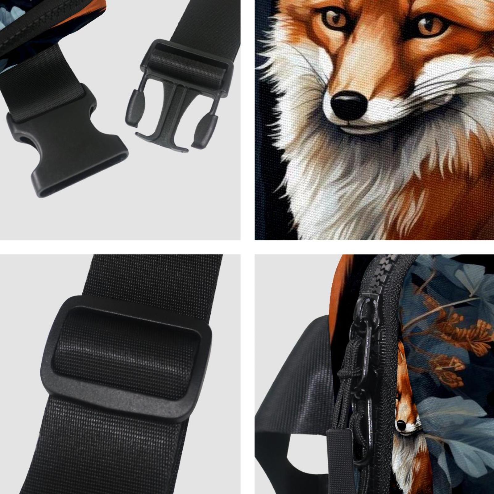 Fox Running Belt Fanny Packs Waist Packs with Extension Strap Unisex Lightweight Adjustable