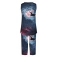 thumbnail image 4 of Tnhcen Women's Halloween Pajama Set 2 Piece Tank Top and Capri Pants Halloween Print Loungewear Soft Stretch Summer Sleepwear Plus Size S-2XL, 4 of 6